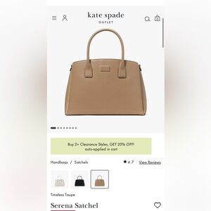 Kate Spade Classic Beige Satchel